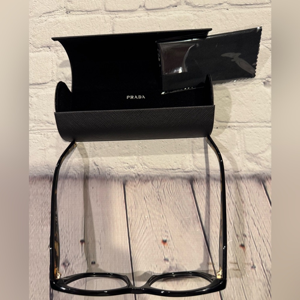 Prada Black Cat-Eye Glasses Bold Design - Picture 7 of 11